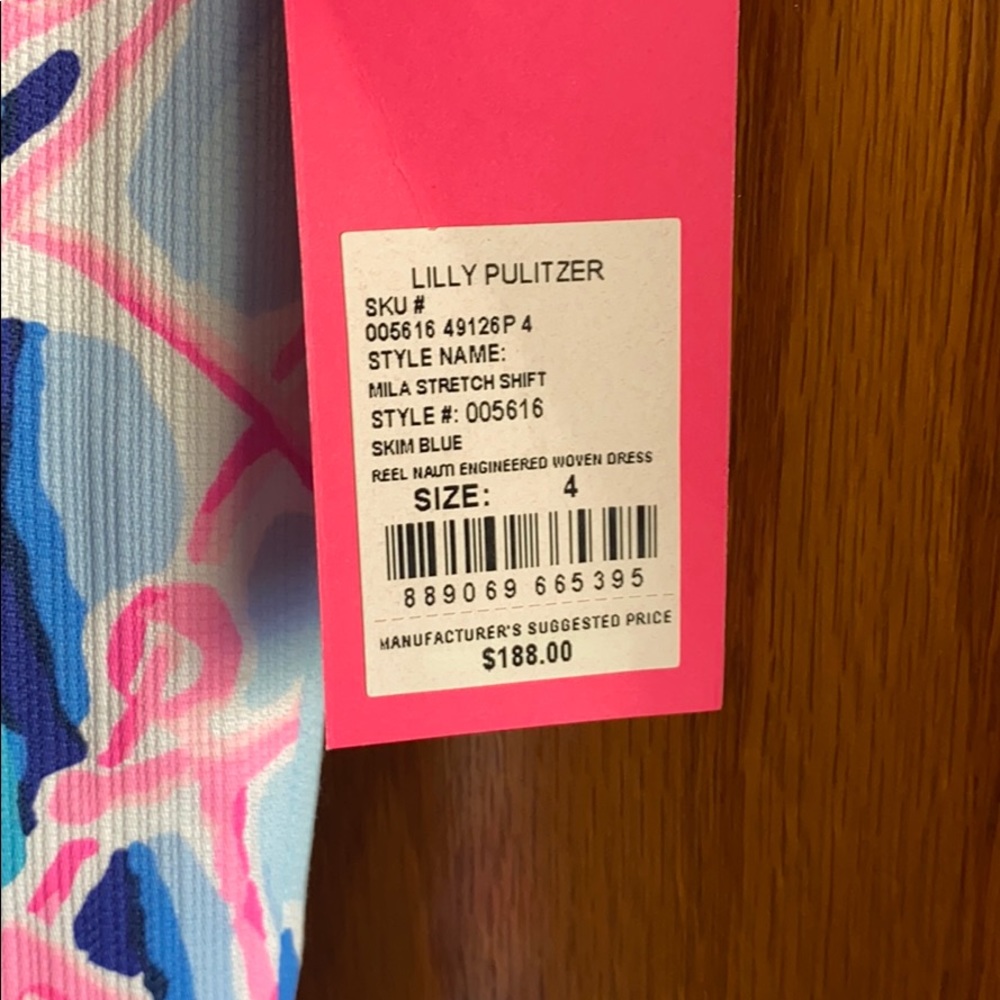 NWOT Lilly Pulitzer Mika Stretch Shift Dress Sz 4 - Picture 4 of 9